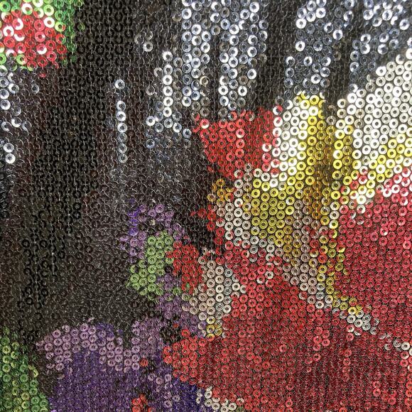 Express Y2K Women’s Shimmery Floral Sequin Tunic Dress Size S‎ Going Out Disco - Picture 11 of 11